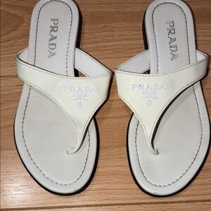 Prada Women's Cream Sandals Size 37